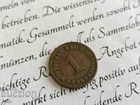 Райх монета - Германия - 1 пфениг | 1911г.; серия A
