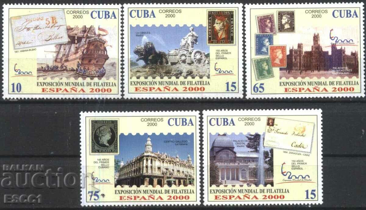 Καθαρίστε και σφραγίδες Παγκόσμια Φιλοτελική Έκθεση ESPANA 2000 από την Κούβα