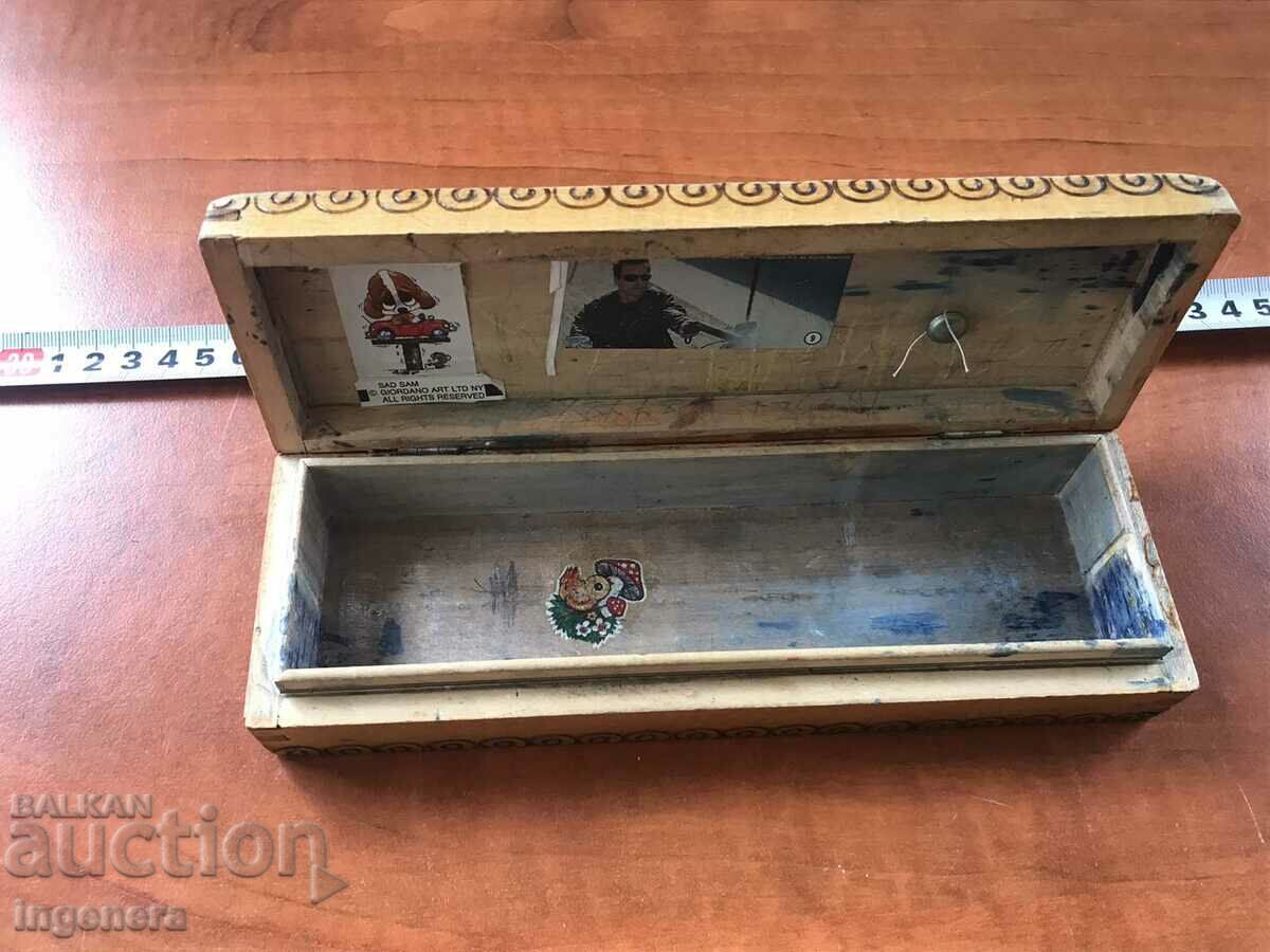 Auction PEN CASE BOX ANTIQUE FROM SOCA PIONEERS PYROGRAPH Auction PEN CASE BOX ANTIQUE FROM SOCA PIONEERS PYROGRAPH