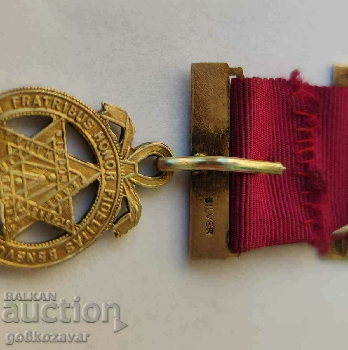 Auction Freemasons Freemasonry Rare 0.925 Silver Masonic Medal! Auction Freemasons Freemasonry Rare 0.925 Silver Masonic Medal!