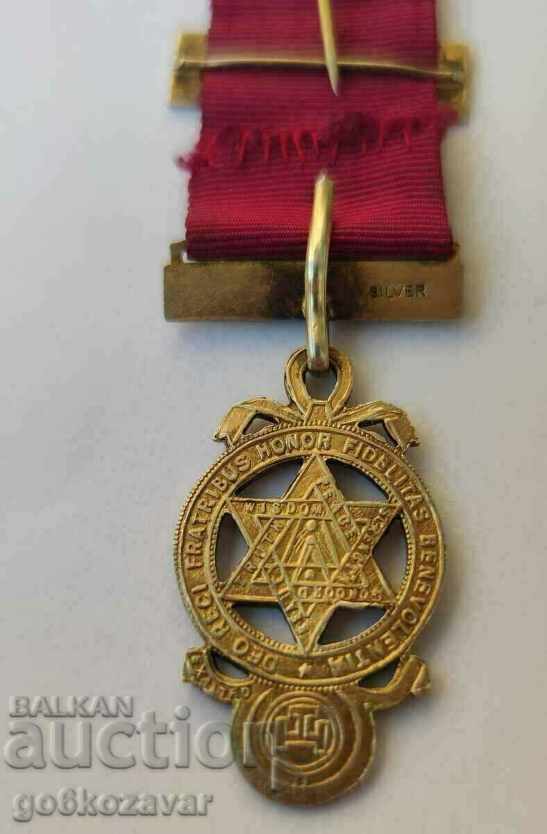 Freemasons Freemasonry Rare 0.925 Silver Masonic Medal! - 6 Freemasons Freemasonry Rare 0.925 Silver Masonic Medal! - 6