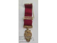 Francmasonerie Rară 0,925 Medalie masonică de argint!