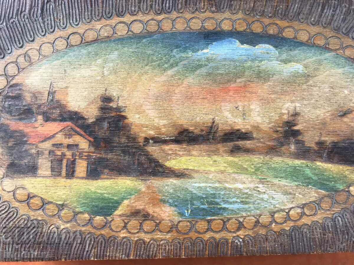 BOX BOX WOOD PYROGRAPHED PAINTED COLOR with price 32.00 BGN | € 16.36 BOX BOX WOOD PYROGRAPHED PAINTED COLOR with price 32.00 BGN | € 16.36