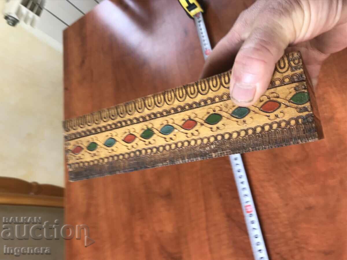 BOX BOX WOOD PYROGRAPHED PAINTED COLOR - 5 BOX BOX WOOD PYROGRAPHED PAINTED COLOR - 5