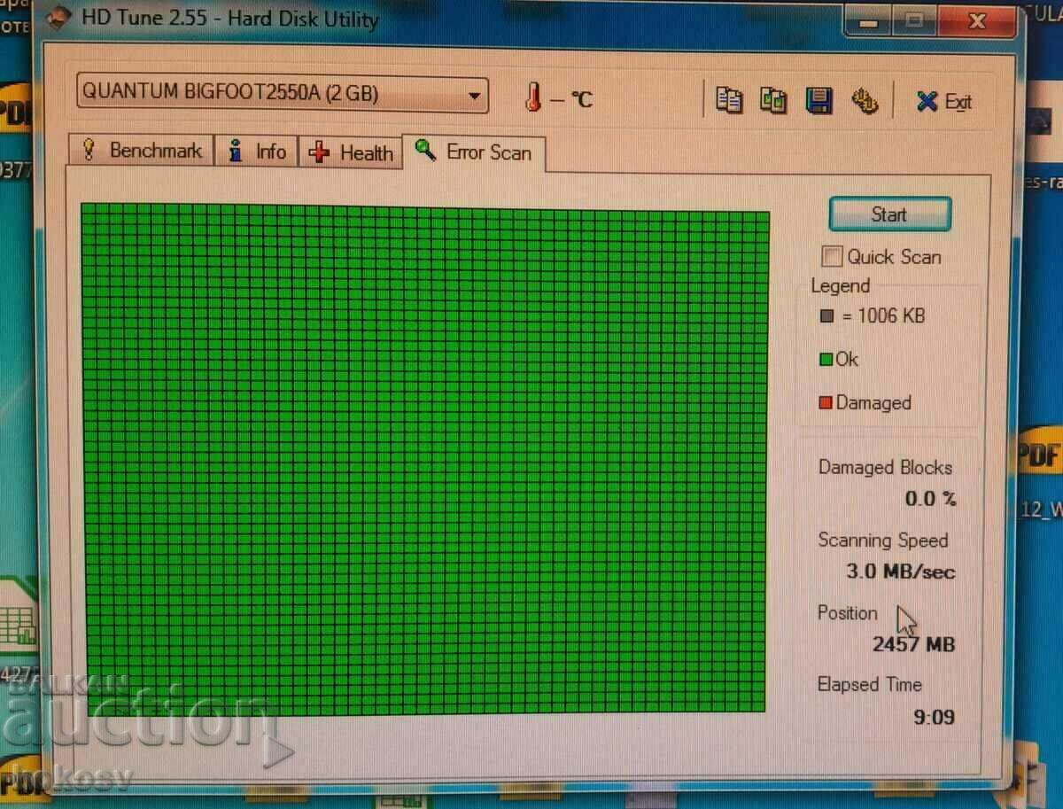 Auction (1) Vintage HDD Quantum Bigfoot 2.5GB 5.25" BF25A011 Auction (1) Vintage HDD Quantum Bigfoot 2.5GB 5.25" BF25A011