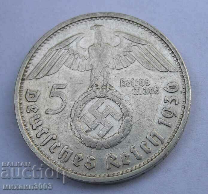 SILVER COIN GERMANY 5 MARK 1936 YEAR