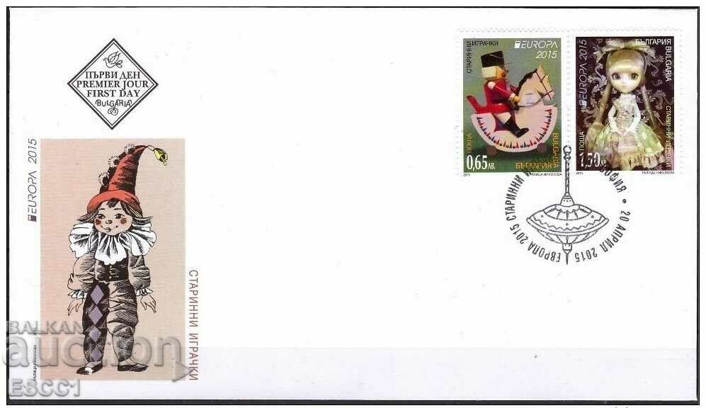 First-day envelope with Europe SEPT 2015 stamps from Bulgaria