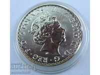 2 POUNDS ELIZABETH II GREAT BRITAIN 1 TROY OUNCE SILVER