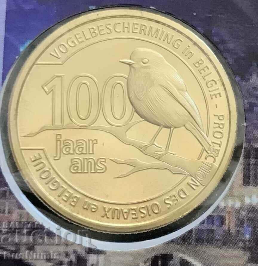Белгия. 2 1/2 евро 2022 г. Защита на птиците. UNC.