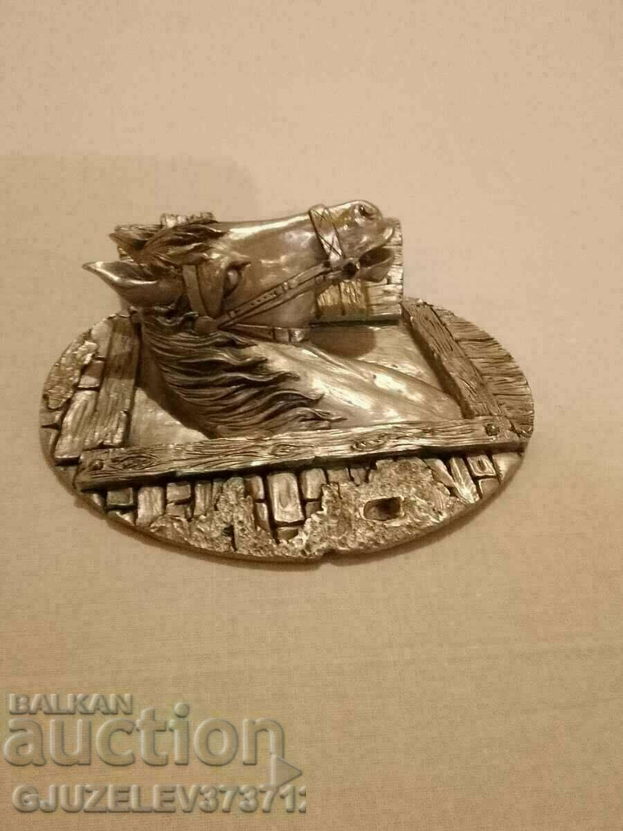 pewter horse head - 6 pewter horse head - 6