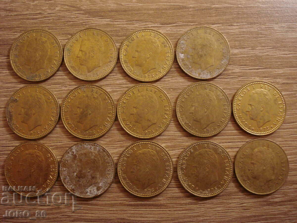 Лот от 31 монети 1,5,25 песети 1944,1957,1975,1980 с цена € 9.00 | 17.60 лв.