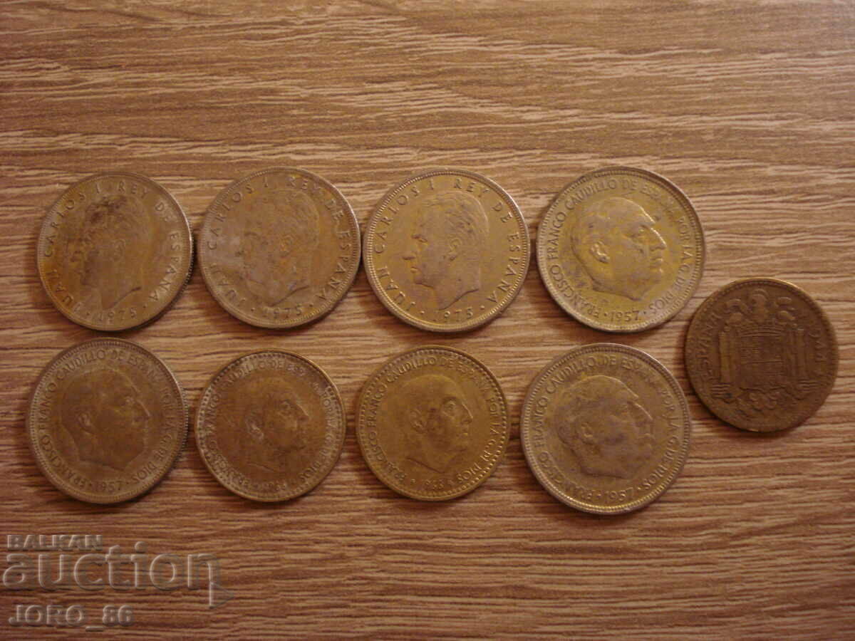 1 peseta 1975,1980 - 6 1 peseta 1975,1980 - 6