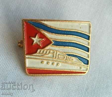 Badge Cuba - flag, banner