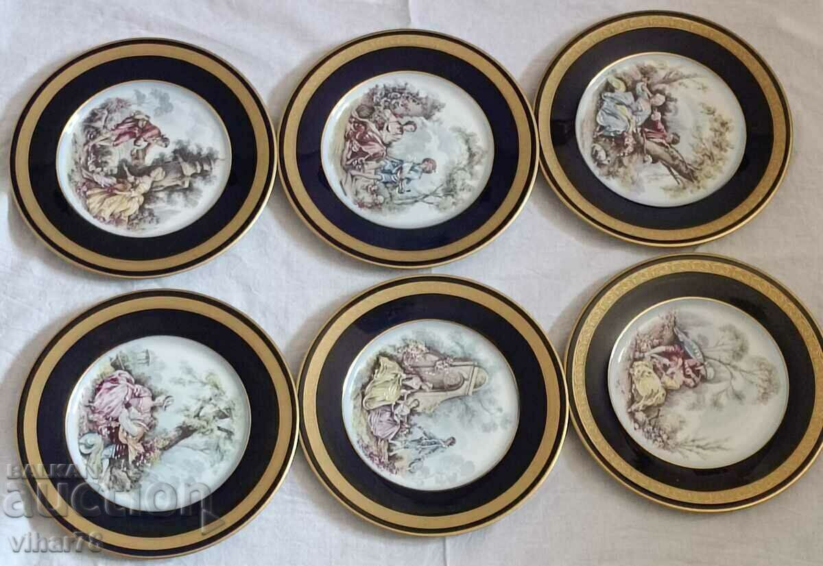 Lot of 6 porcelain plates - personal delivery only with price 279.99 BGN | € 143.16 Lot of 6 porcelain plates - personal delivery only with price 279.99 BGN | € 143.16