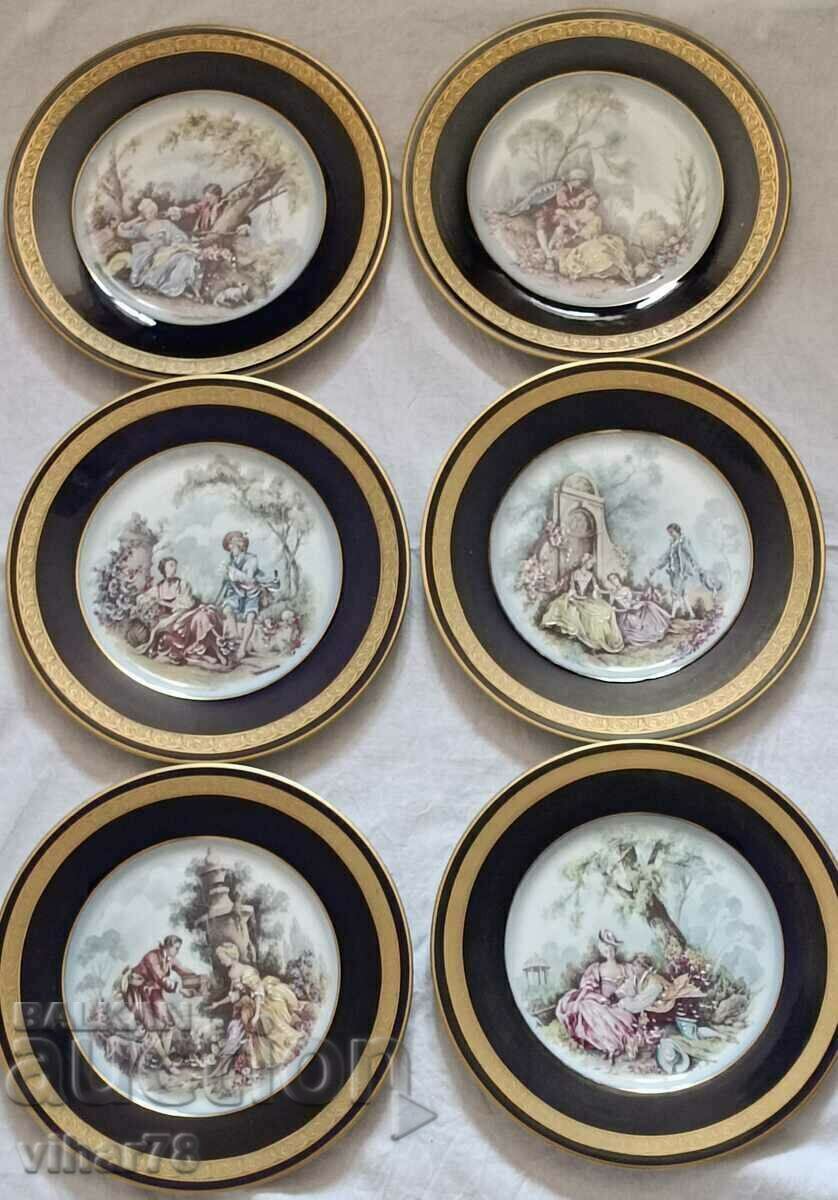 Lot of 6 porcelain plates - personal delivery only - 6 Lot of 6 porcelain plates - personal delivery only - 6