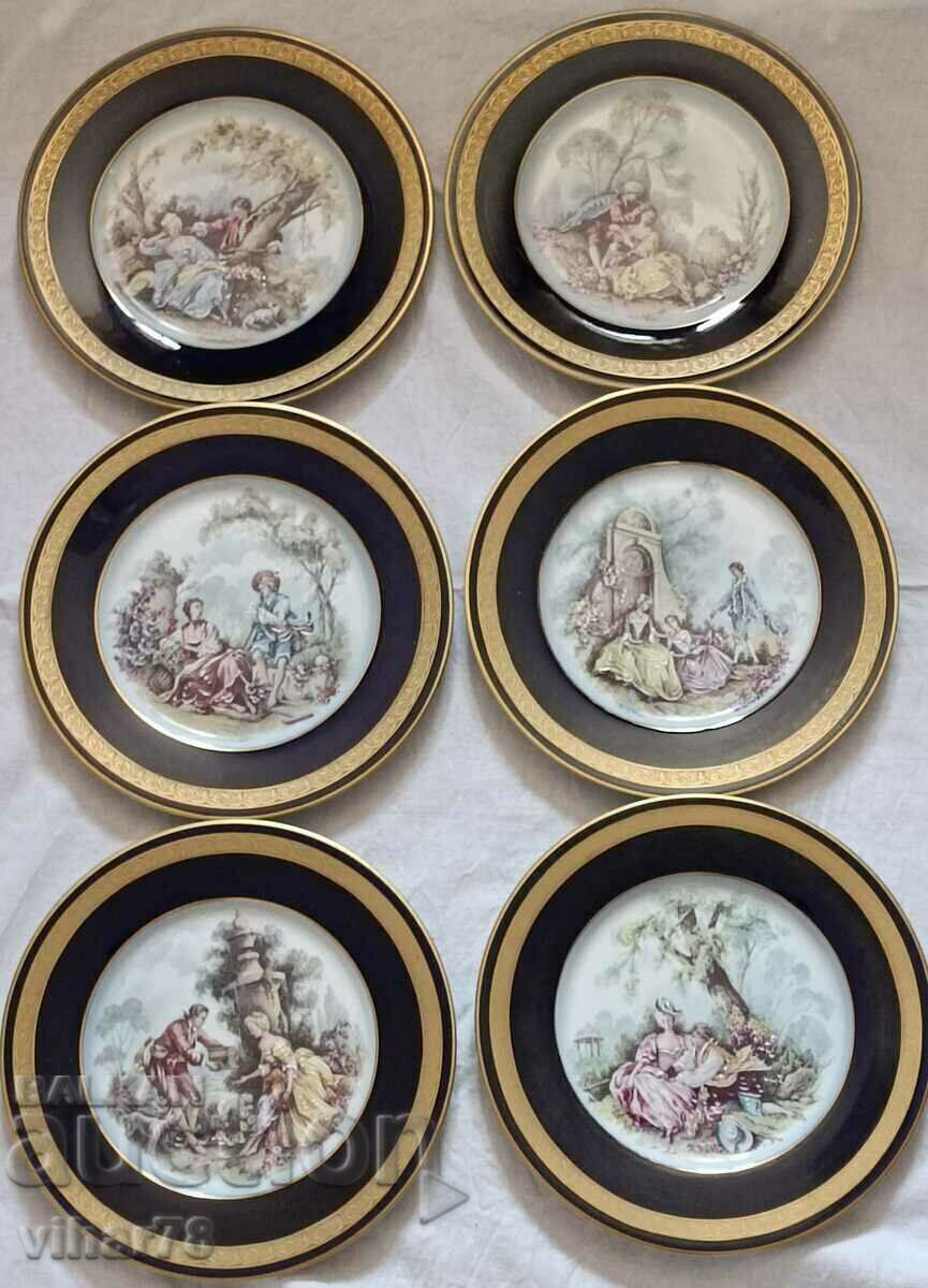Lot of 6 porcelain plates - personal delivery only