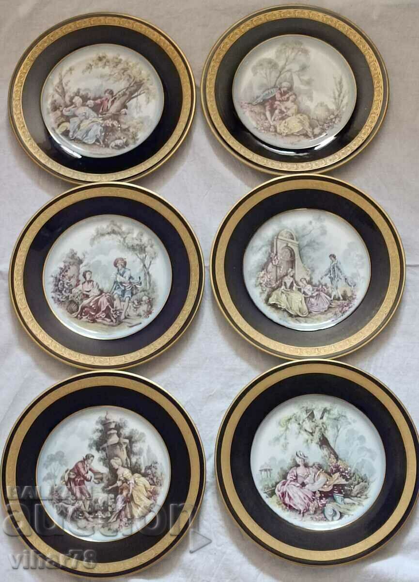 Lot of 6 porcelain plates - personal delivery only Lot of 6 porcelain plates - personal delivery only