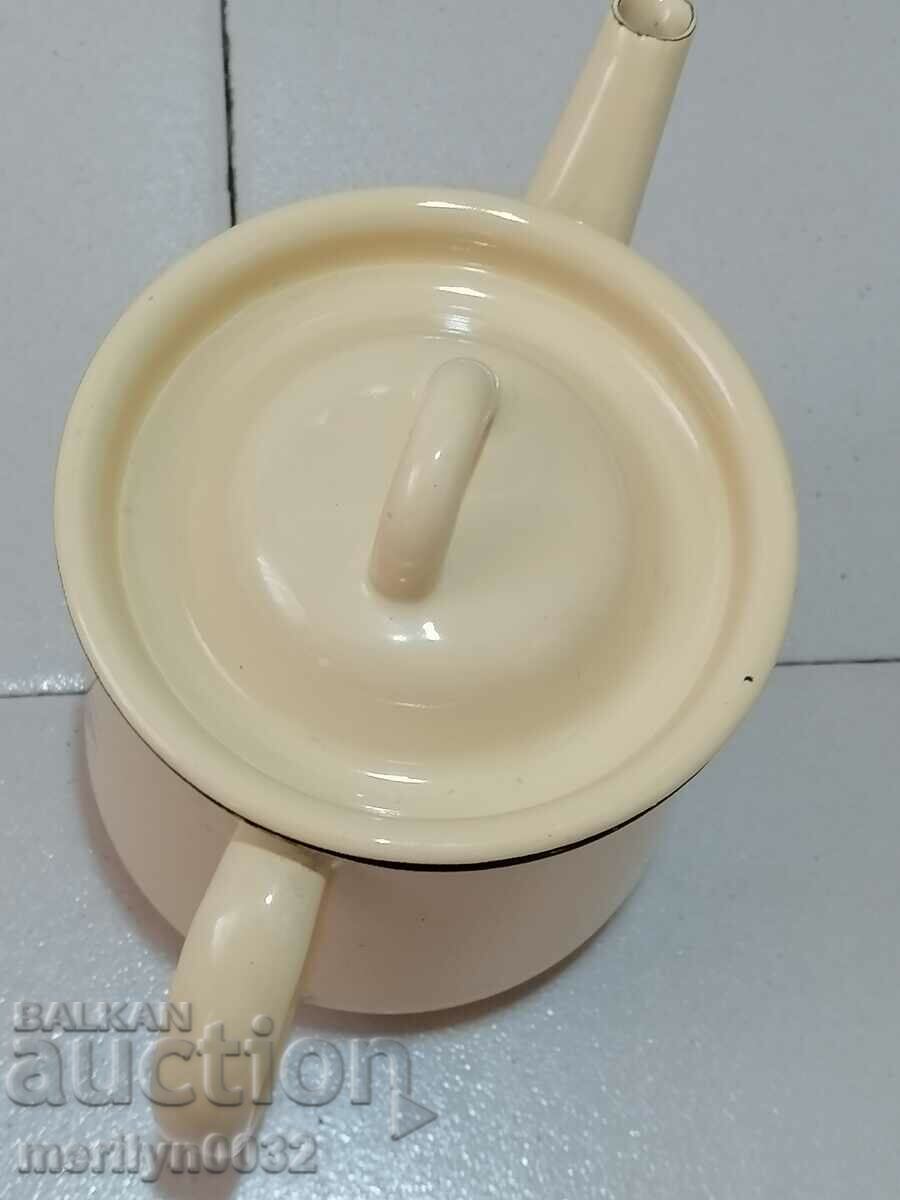 Auction Enamel pot, teapot, pitcher, jug, 1970s USSR Auction Enamel pot, teapot, pitcher, jug, 1970s USSR