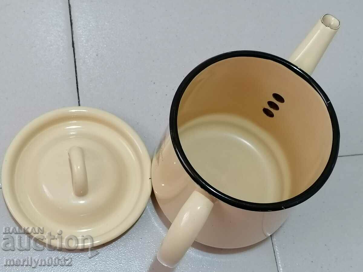 Delivery of Enamel pot, teapot, pitcher, jug, 1970s USSR Delivery of Enamel pot, teapot, pitcher, jug, 1970s USSR
