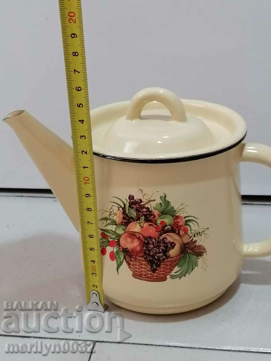 Enamel pot, teapot, pitcher, jug, 1970s USSR - 5 Enamel pot, teapot, pitcher, jug, 1970s USSR - 5