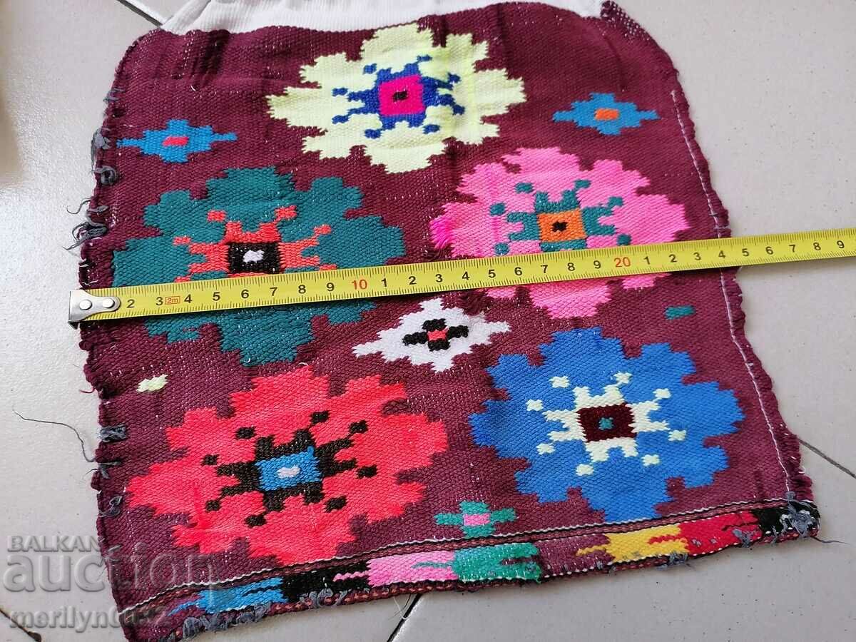 Auction White cloth belt with Bulgarian embroidery patterned cloth Auction White cloth belt with Bulgarian embroidery patterned cloth