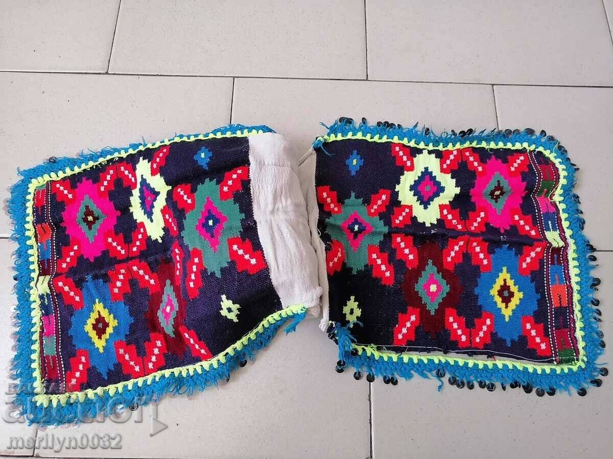 White cloth belt with Bulgarian embroidery patterned cloth - 7