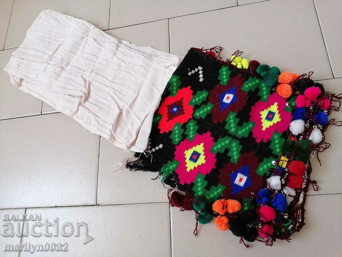 White cloth belt with Bulgarian embroidery patterned cloth with price 54.00 BGN | € 27.61