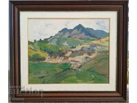 Atanas Mihov 1879 - 1975 mountain landscape Across the Balkans oil