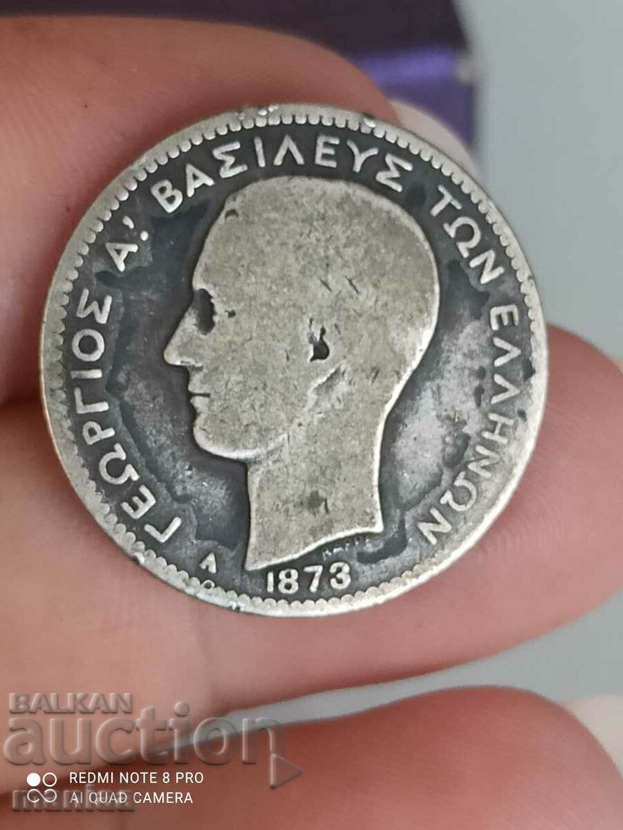 1 drachma Greece 1873 silver with price 75.00 BGN | € 38.35 1 drachma Greece 1873 silver with price 75.00 BGN | € 38.35