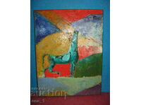 Contemporary Western European abstract painting 30x40cm.