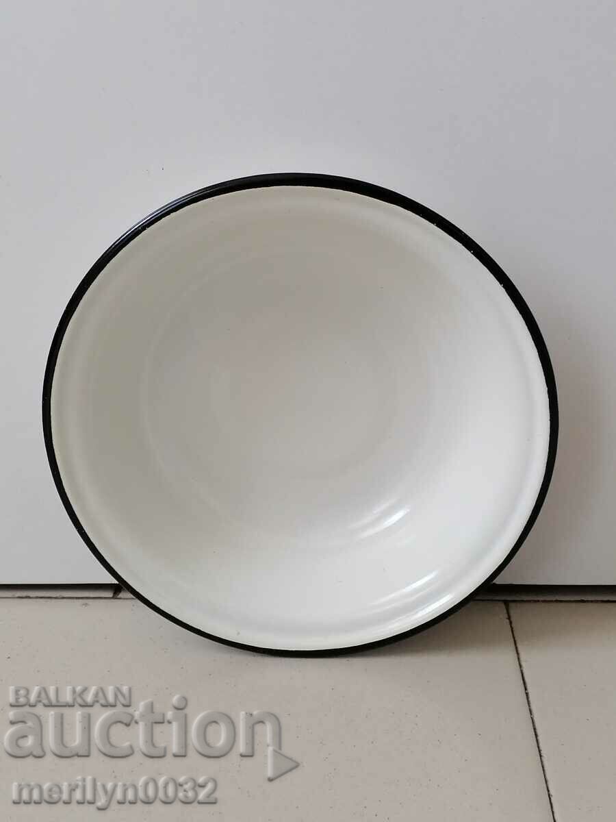 Enameled bowl, enamel bowl, basin, basin, USSR