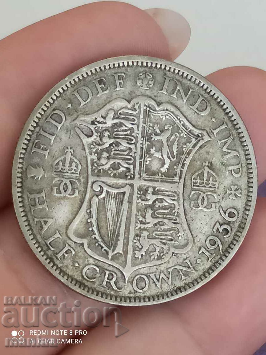 1/2 Crown 1936 Great Britain Silver