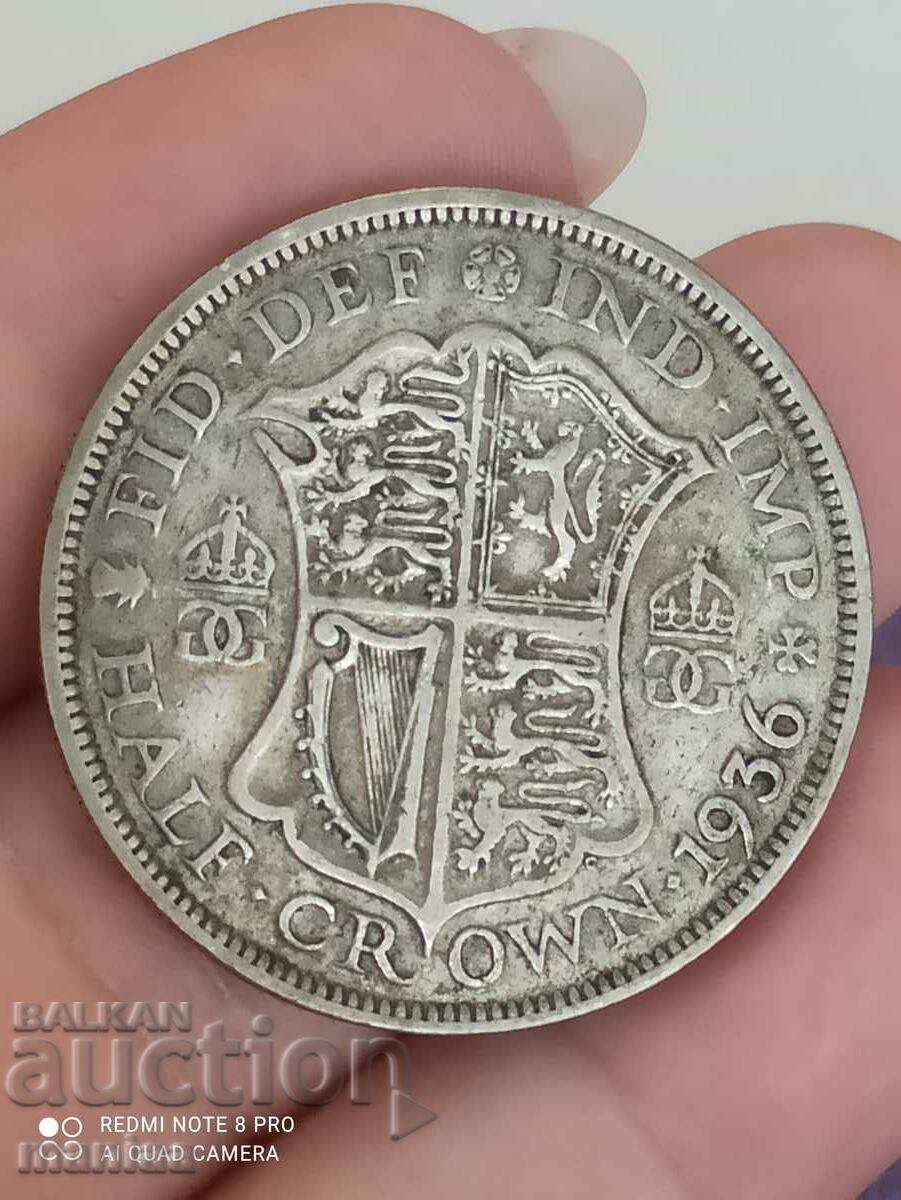 1/2 Crown 1936 Great Britain Silver 1/2 Crown 1936 Great Britain Silver