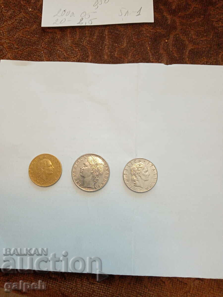 ITALY LOT OF COINS 1978 - 3 pcs. - BGN 1.25 with price 1.25 BGN | € 0.64 ITALY LOT OF COINS 1978 - 3 pcs. - BGN 1.25 with price 1.25 BGN | € 0.64