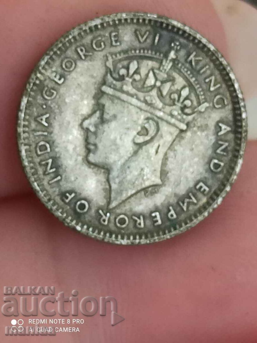 Delivery of 5 cents 1945 silver Malaya Delivery of 5 cents 1945 silver Malaya