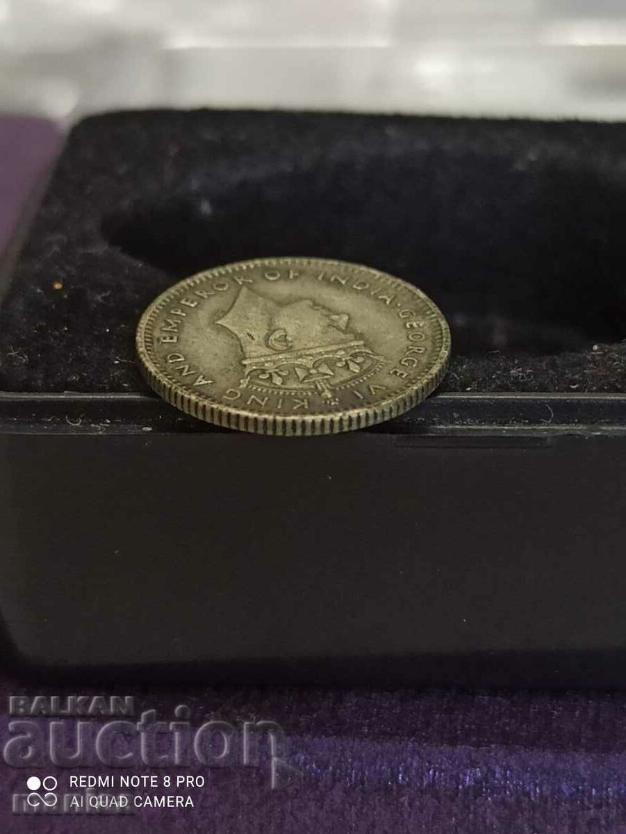 5 cents 1945 silver Malaya - 5 5 cents 1945 silver Malaya - 5