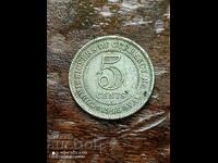5 cenți argint 1945 Malaya