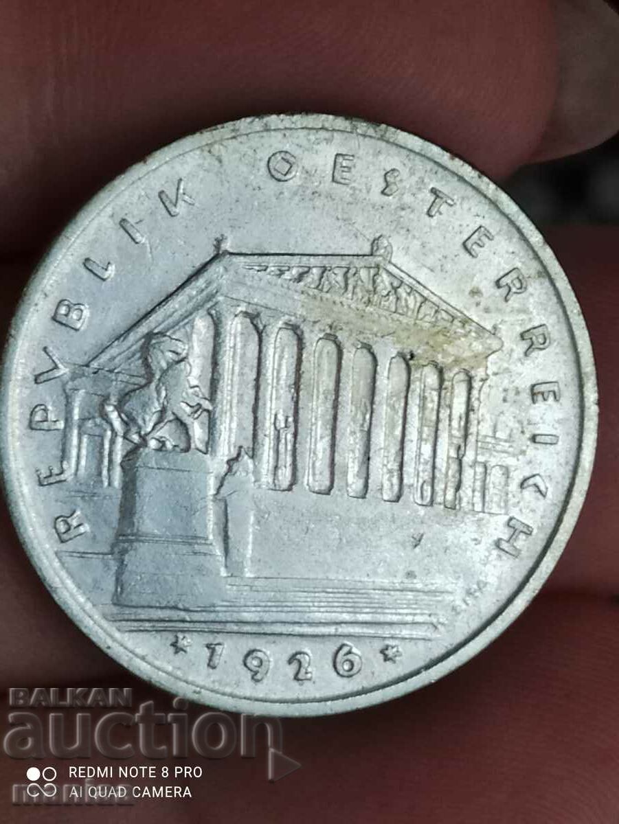 1 шилинг Австрия 1926 г сребро