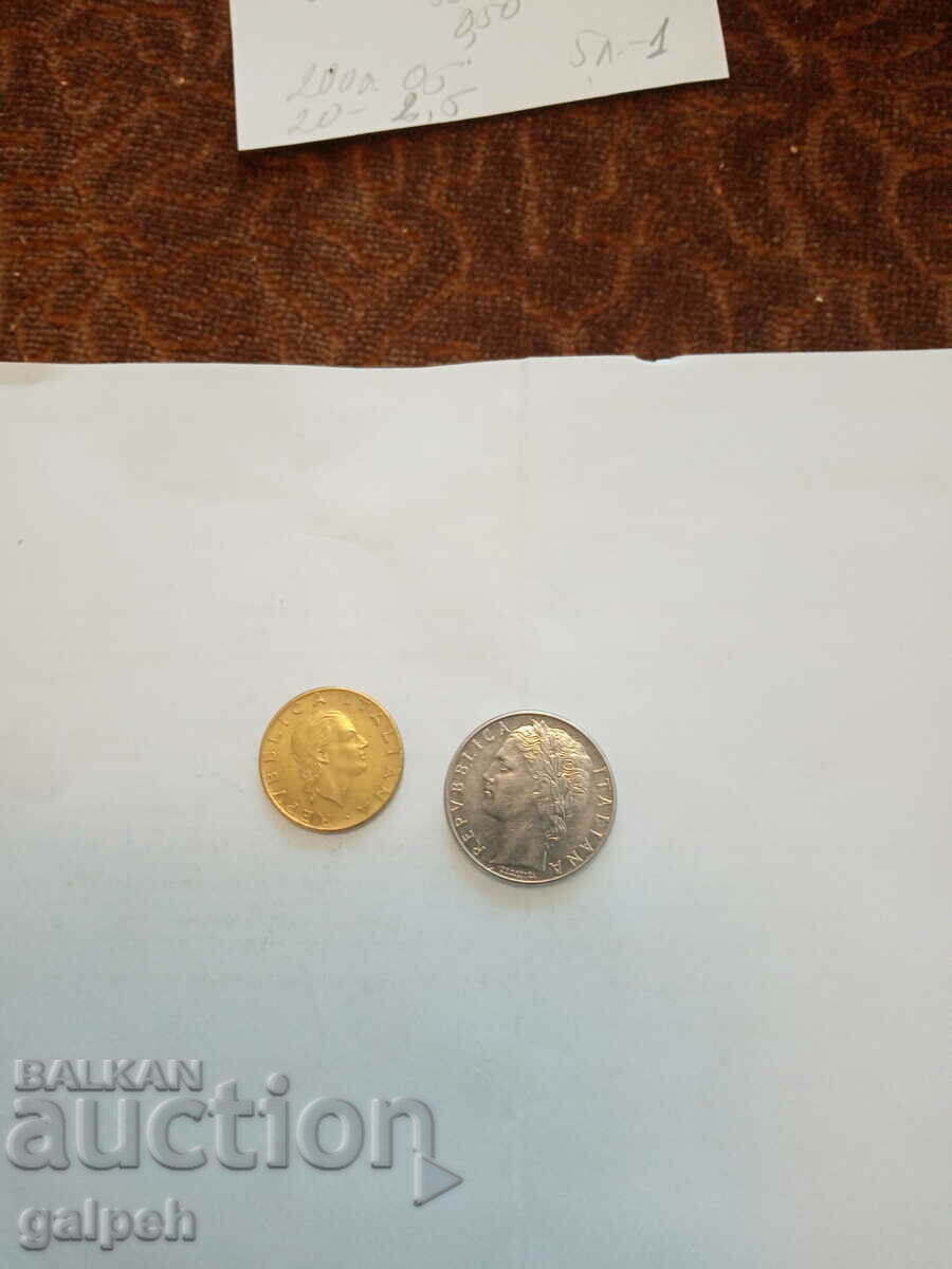 ITALY LOT OF COINS 1979 - 2 pcs. - BGN 0.85 with price 0.85 BGN | € 0.43 ITALY LOT OF COINS 1979 - 2 pcs. - BGN 0.85 with price 0.85 BGN | € 0.43