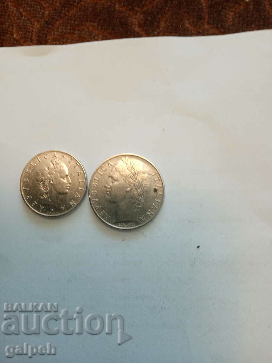 ITALY LOT OF COINS 1955, 6, 7, 8 years - 4 pcs. - BGN 2.5 - 5 ITALY LOT OF COINS 1955, 6, 7, 8 years - 4 pcs. - BGN 2.5 - 5