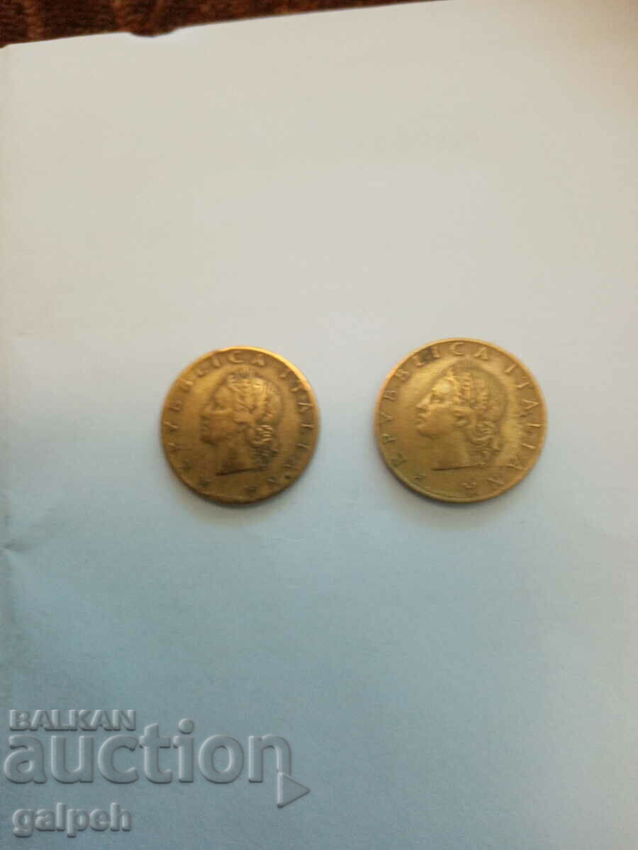 ITALY LOT OF COINS 1955, 6, 7, 8 years - 4 pcs. - BGN 2.5 - 6 ITALY LOT OF COINS 1955, 6, 7, 8 years - 4 pcs. - BGN 2.5 - 6