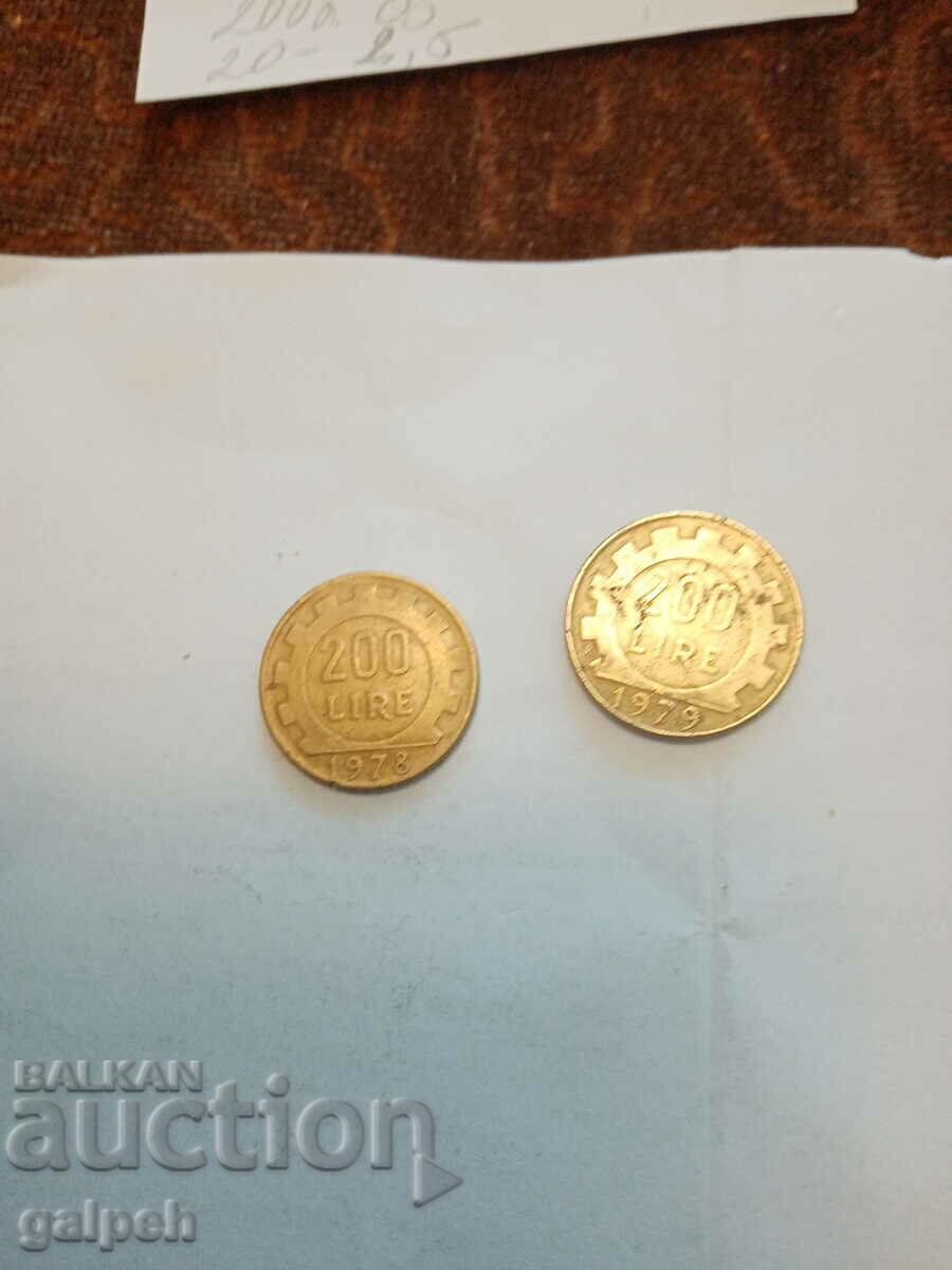 Auction  ITALY LOT OF COINS 1977,8,9,82 - 4 pcs. - BGN 2.2