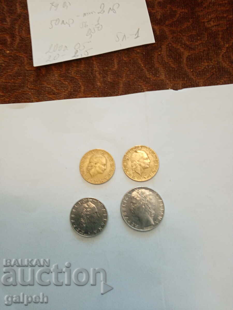 Delivery of ITALY LOT OF COINS 1977,8,9,82 - 4 pcs. - BGN 2.2