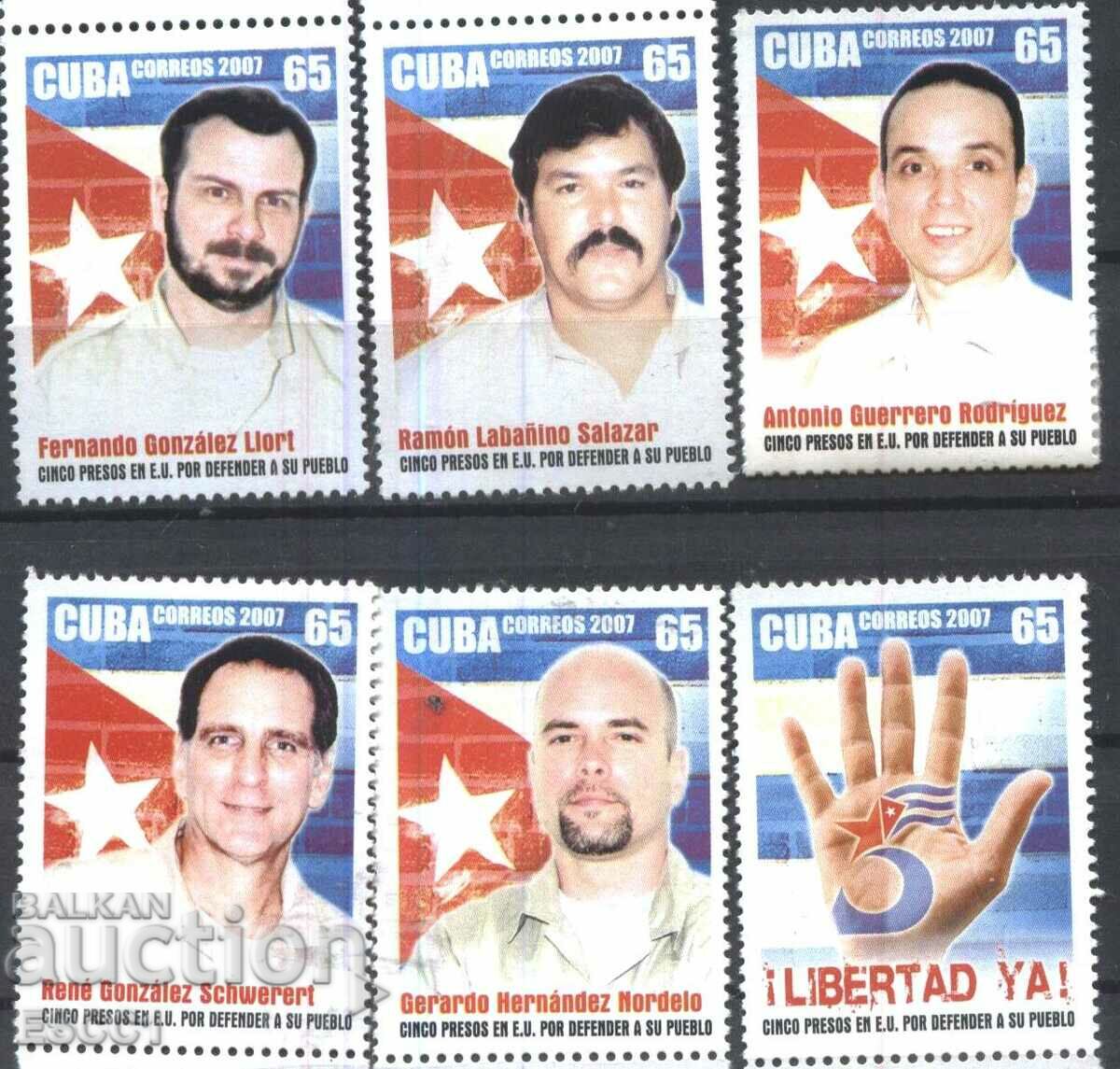 Καθαρά γραμματόσημα Φυλακισμένοι στις ΗΠΑ προστατεύουν τον λαό τους 2007 Κούβα