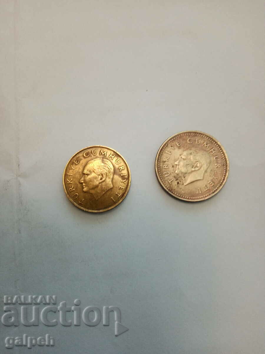 TURKEY LOT OF COINS 1986.9, 94 - 3 pcs. - BGN 1.2 - 6 TURKEY LOT OF COINS 1986.9, 94 - 3 pcs. - BGN 1.2 - 6