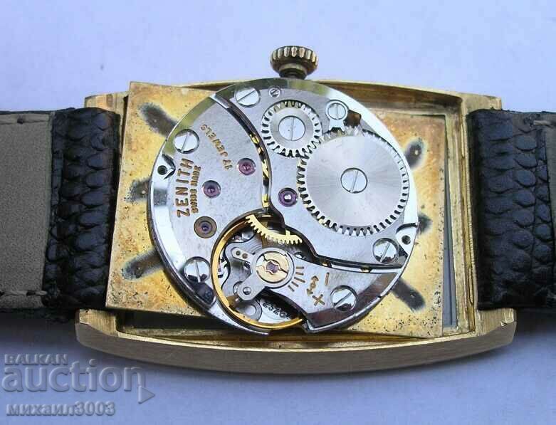 ZENITH MEN'S 18K GOLD SWISS WATCH - 5 ZENITH MEN'S 18K GOLD SWISS WATCH - 5