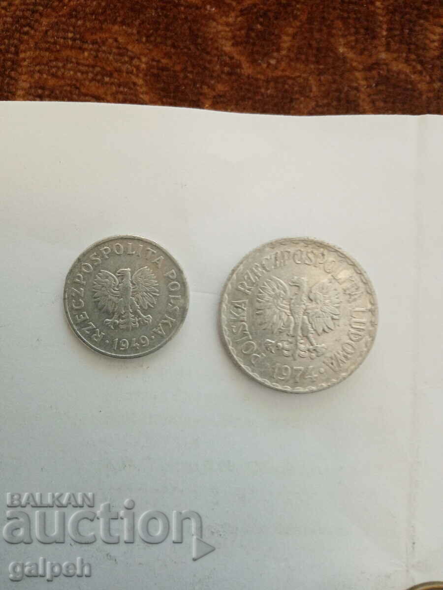 ΠΟΛΩΝΙΑ ΠΑΡΤΗ ΝΟΜΙΣΜΑΤΩΝ 1949,74,2001,09 - 4 τεμ. - 0,8 λέβα με τιμή 0.80 BGN | € 0.41