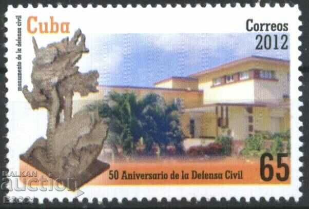 Clean stamp 50 years Civil Defense 2012 Cuba