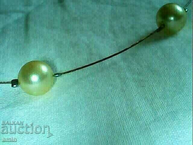 Аукцион старо красиво колие от естествени перли сес магнитна веришка