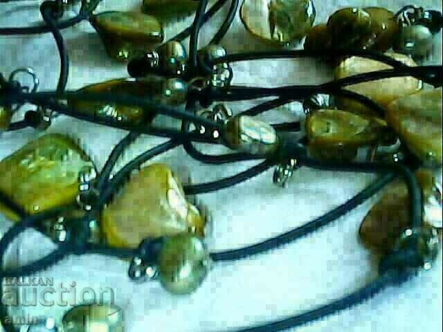 very beautiful old necklace of gray hair is natural pearls - 5